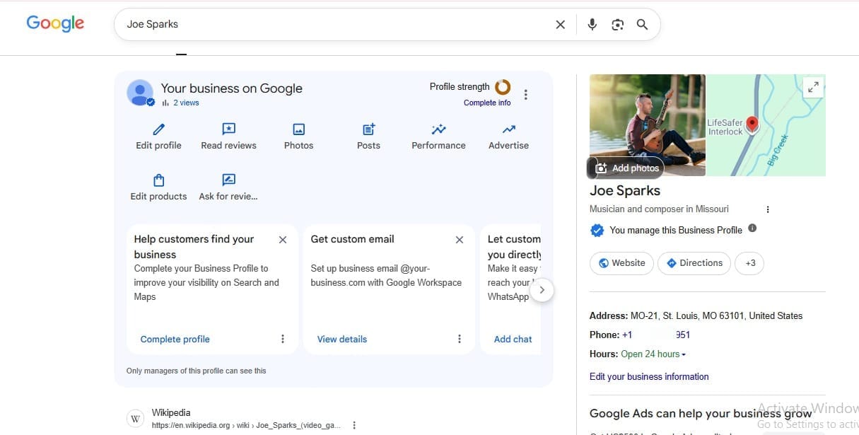 Google Knowledge Panel Verification